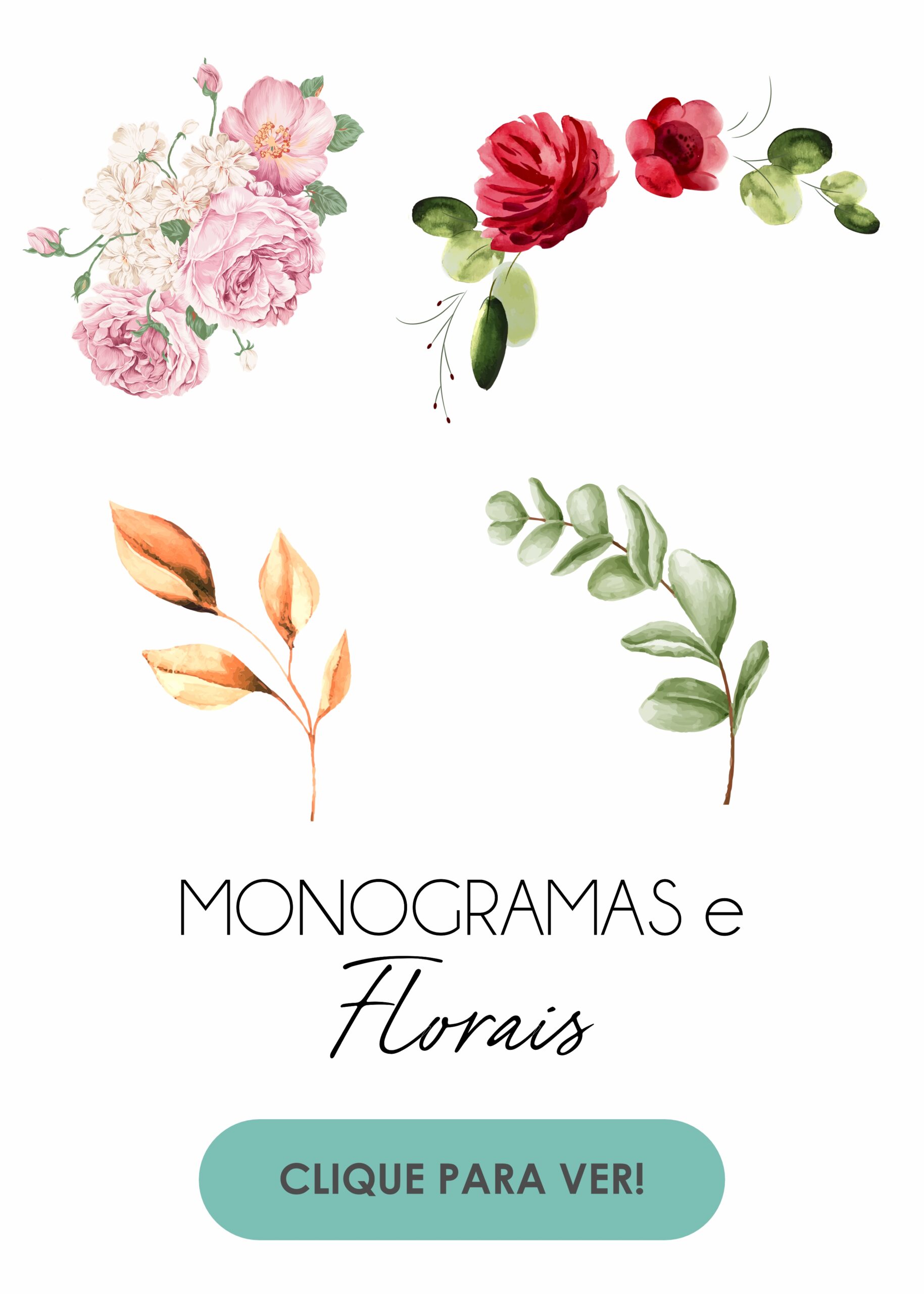 Opções de Florais e Monogramas