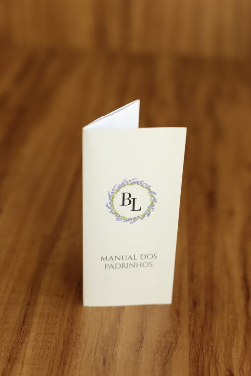 Manual dos Padrinhos estilo folder com dobras - Imagem 2