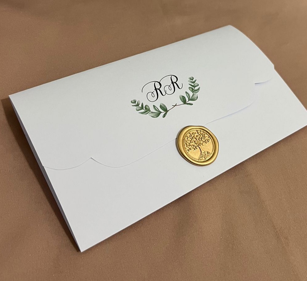 CONVITE ESTILO CARTEIRA - FOLHAGEM